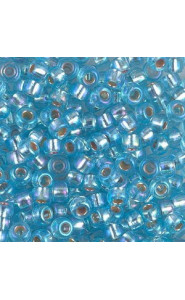 Miyuki rocailles Perlen 6/0 - Silverlined aqua ab 6-1018